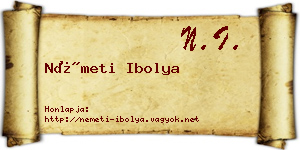 Németi Ibolya névjegykártya
