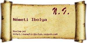 Németi Ibolya névjegykártya